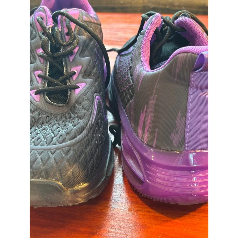 Qlusity Clotm Black and Purple Air Cushion Athletic Sneakers Trainers Size 40